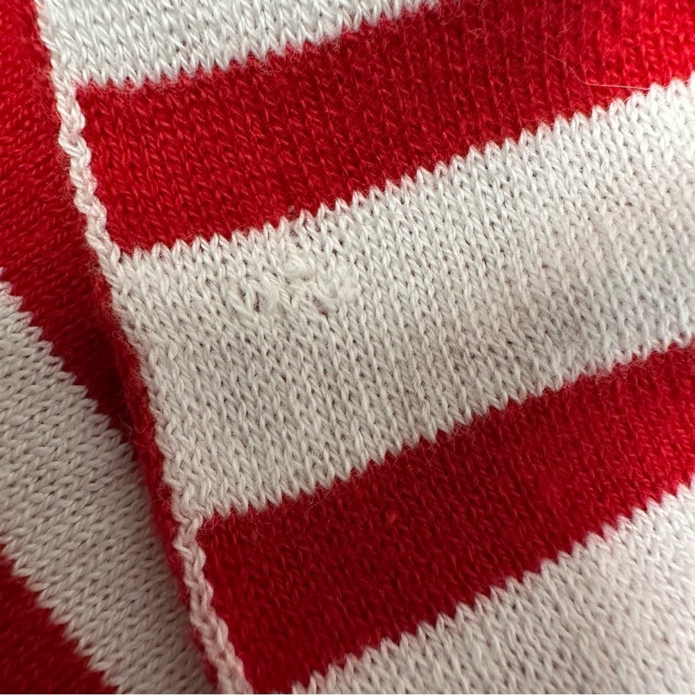 Dragonfly Red And White Striped Poncho Top Nwt — image 8 of 8